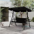 3-Seat Outdoor Patio Glider Swing with Adjustable Canopy – Heavy Duty Rust-Resistant Porch Swing for Garden & Backyard