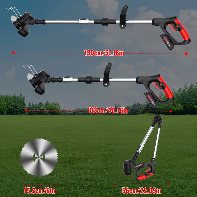ZAVELLO™ 21V Cordless Electric Weed Wacker | 3-in-1 Lawn Trimmer, Edger & Garden Cutter with 3 Blades