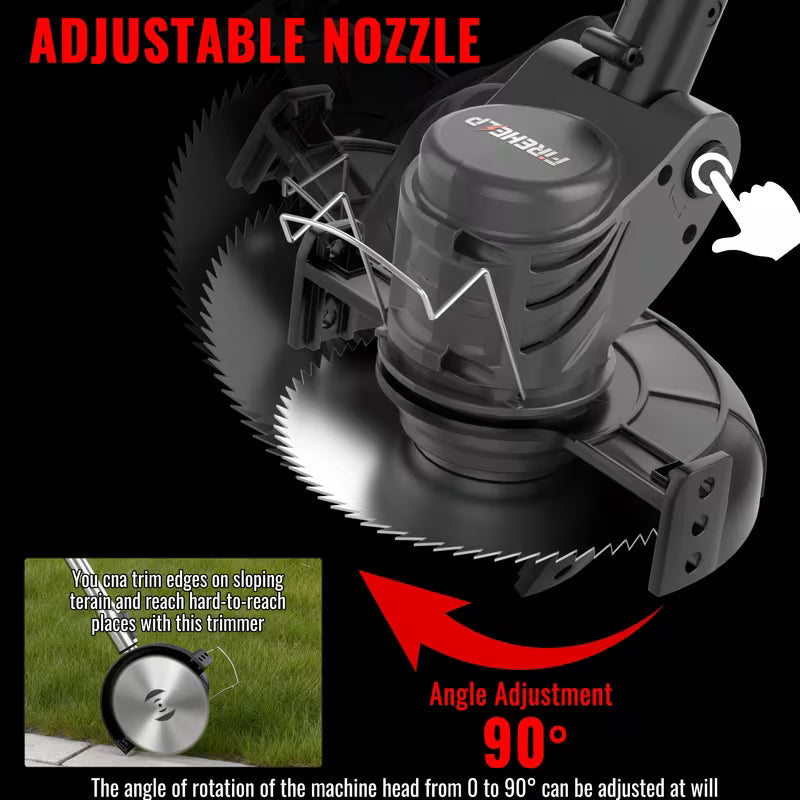 ZAVELLO™ 21V Cordless Electric Weed Wacker | 3-in-1 Lawn Trimmer, Edger & Garden Cutter with 3 Blades